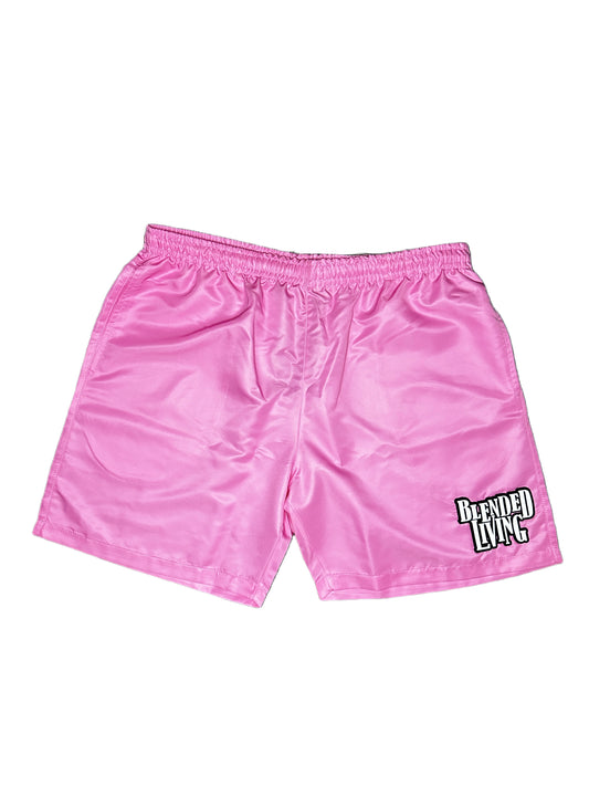Nylon Patchwork Shorts (Pink)