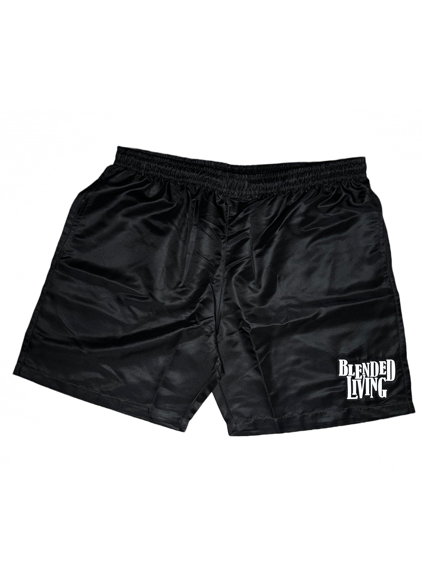 Nylon Patchwork Shorts (Black)